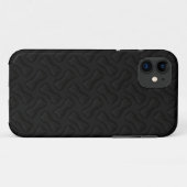 Burninのゴム製新しいタイヤの踏面の黒 Case-Mate iPhoneケース (裏面(横))
