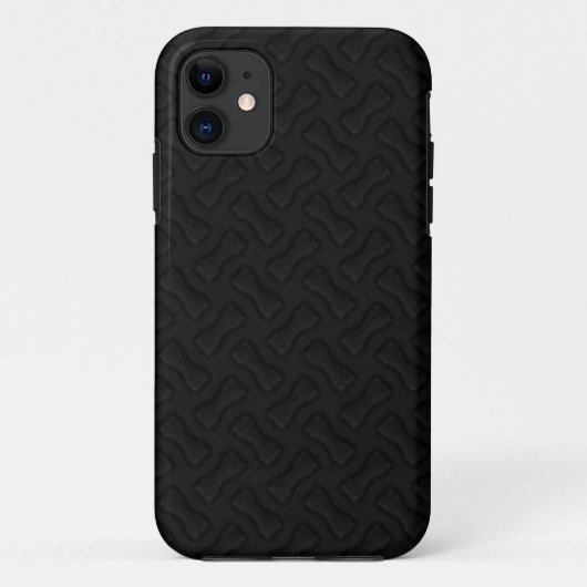 Burninのゴム製新しいタイヤの踏面の黒 Case-Mate iPhoneケース (裏面)