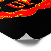 Burnin Up Flames Vintage ポスター (角)