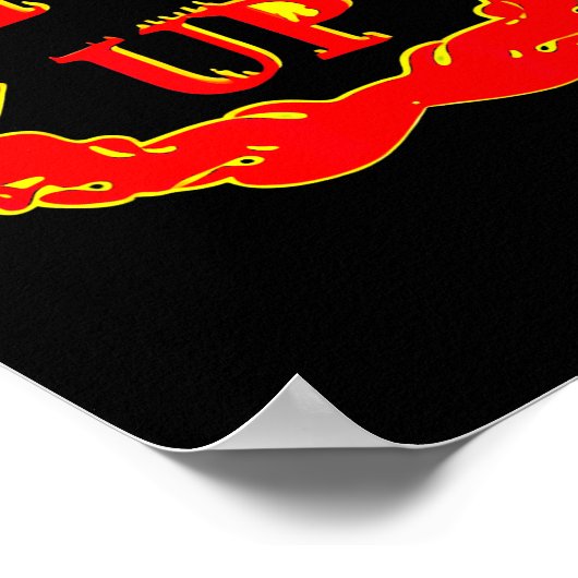 Burnin Up Flames Vintage  ポスター (角)