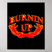 Burnin Up Flames Vintage  ポスター (正面)