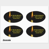 Burning CandleとYour Text Version 2 楕円形シール (シート)