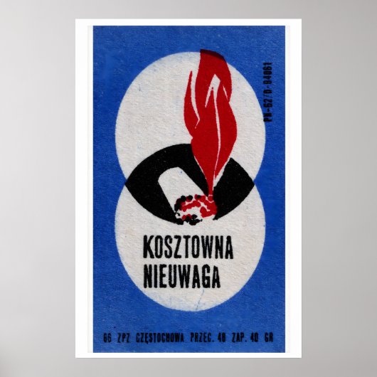 Burning Cigarette - Matchbox Print - Aesthetic ポスター (正面)