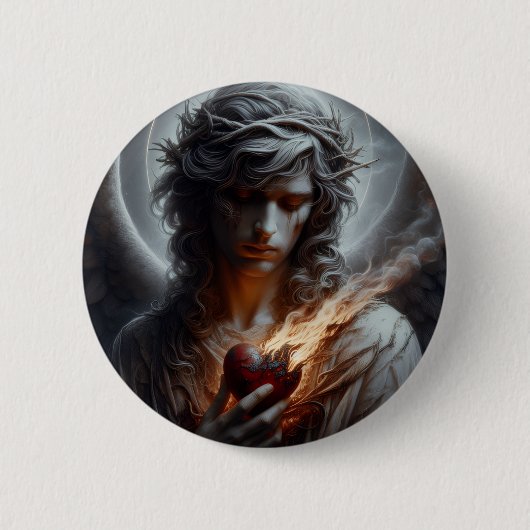 Burning Heart Button 缶バッジ (正面)