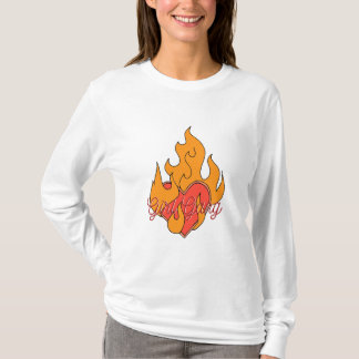Burning Heart Girl Gang Tシャツ