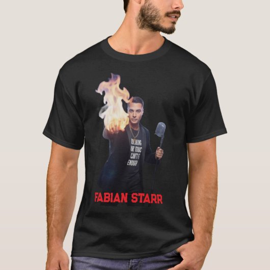 Burning in Your Touch Black T-Shirt - Fabian Starr Tシャツ (正面)