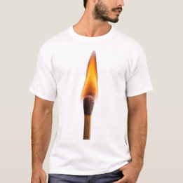 Burning Matchstick Flame Art – Fire Spark Dark Aes Tシャツ