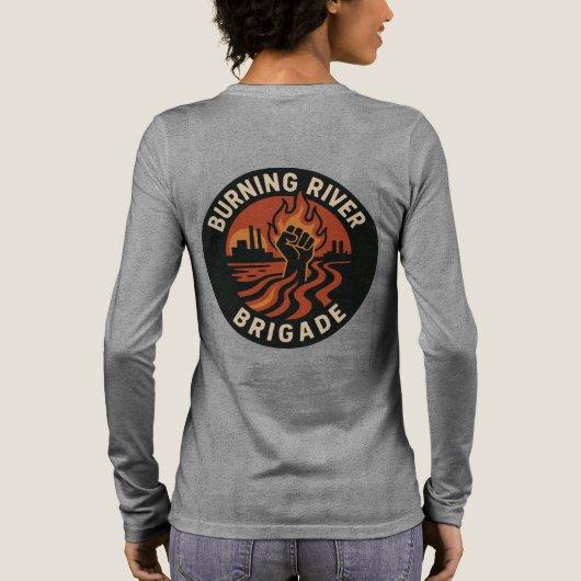 Burning river brigade long sleeve  トライブレンドＴシャツ (背面)