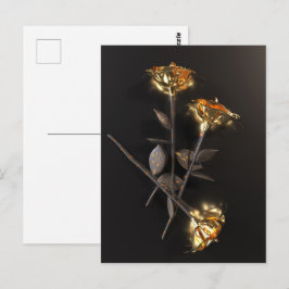 Burning Roses – Golden Elegance ポストカード