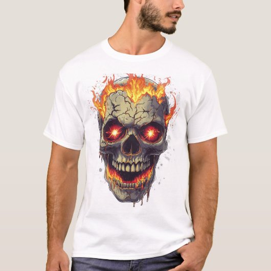 Burning Skull Inferno Tシャツ (正面)