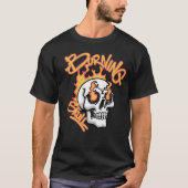Burning Skull Streetwear Tシャツ (正面)