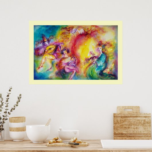 BURNING THE CARNIVAL / Venetian Masquerade Dance ポスター (キッチン)