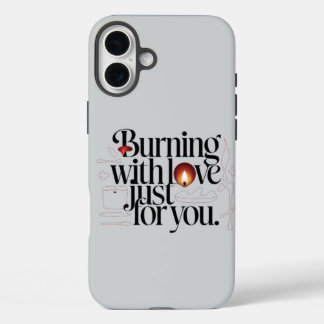 Burning with Love Just for You – キャンドルエレガント iPhone 16 Plusケース