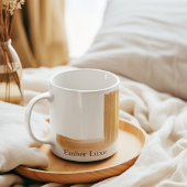 Burnished Luxe Brushed Gold Stripe Ceramic Mug コーヒーマグカップ