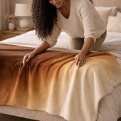 Burnished Luxe Espresso Gold Fleece Blanket フリースブランケット