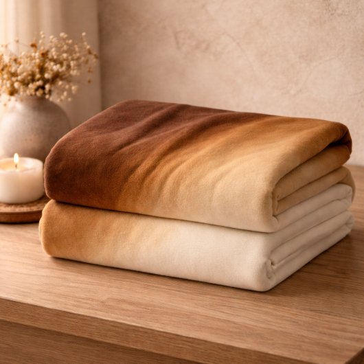 Burnished Luxe Espresso Gold Fleece Blanket フリースブランケット