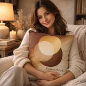 Burnished Luxe Ivory & Gold Overlap Throw Pillow クッション