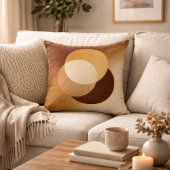 Burnished Luxe Ivory & Gold Overlap Throw Pillow クッション