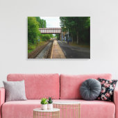 Burnley Barracks Railway - Lancashire Railways キャンバスプリント (インサイチュ (リビング))