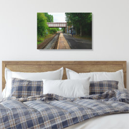 Burnley Barracks Railway - Lancashire Railways キャンバスプリント