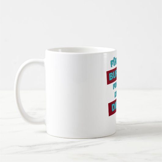 "Burnout is out" コーヒーマグカップ (左)