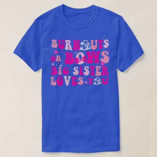 BurnoutsまたはBowジェンダーがパーティーを発表Big Tシャツ (デザイン正面)