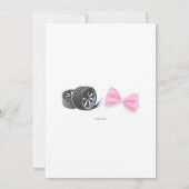 BurnoutsまたはBowsジェンダーがパーティの招待状を明らかにする 招待状 (裏面)