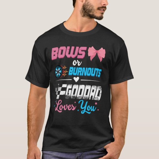 BurnoutsまたはBowsジェンダーがパーティー発表を明らかにする Tシャツ (正面)