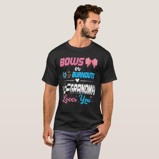 BurnoutsまたはBowsジェンダーがパーティー発表を明らかにする Tシャツ (正面フル)