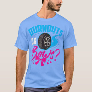 BurnoutsまたはBows性別がベビーパーティー発表 Tシャツ