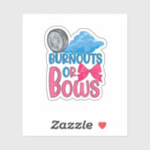 BurnoutsまたはBows性別が母のためのパーティーアイディアを明らかにする シール (シート)