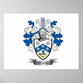 Burns Family Crest Coat of Arms ポスター (正面)