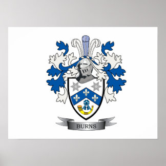 Burns Family Crest Coat of Arms ポスター