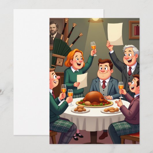 Burns Night Blank Card シーズンカード (正面/裏面)