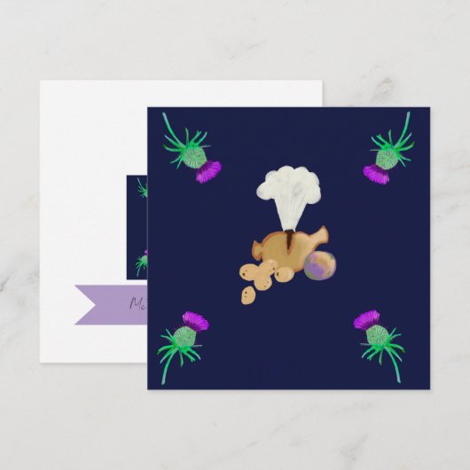 Burns supper サンキューカード (正面/裏面)