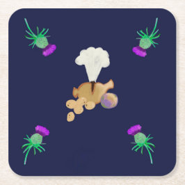 Burns supper スクエアペーパーコースター