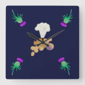 Burns supper スクエア壁時計 (正面)