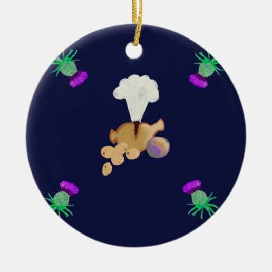 Burns supper セラミックオーナメント (正面)