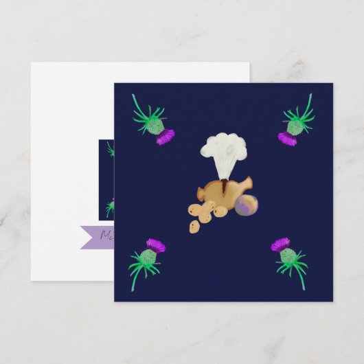 Burns supper 招待状 (正面/裏面)