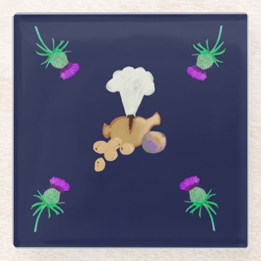 Burns supper coasters ガラスコースター (正面)