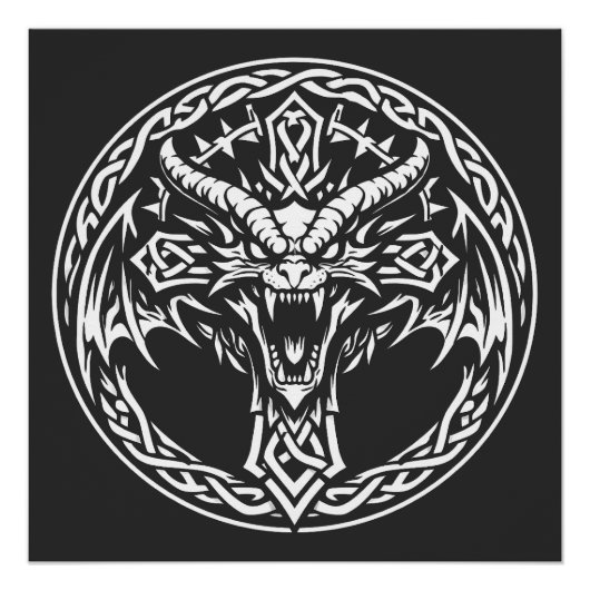 BurnsInHellによるケルトドラゴンエンブレム ポスター (正面)