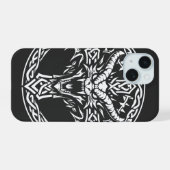 BurnsInHellによるケルトドラゴンエンブレム iPhone 15ケース (裏面横)