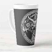 BurnsInHellによるケルト竜の紋章 カフェラテマグ (左アングル)