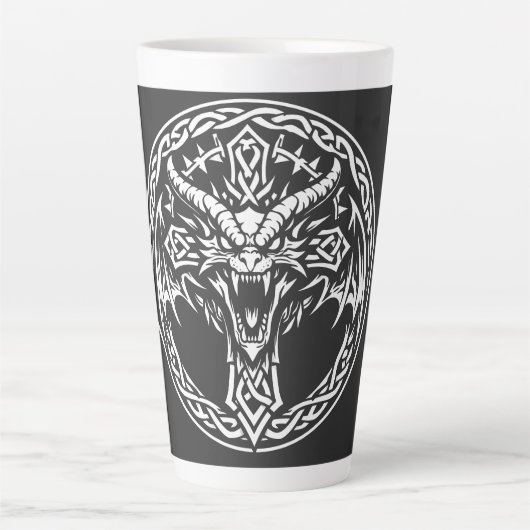 BurnsInHellによるケルト竜の紋章 カフェラテマグ (正面)