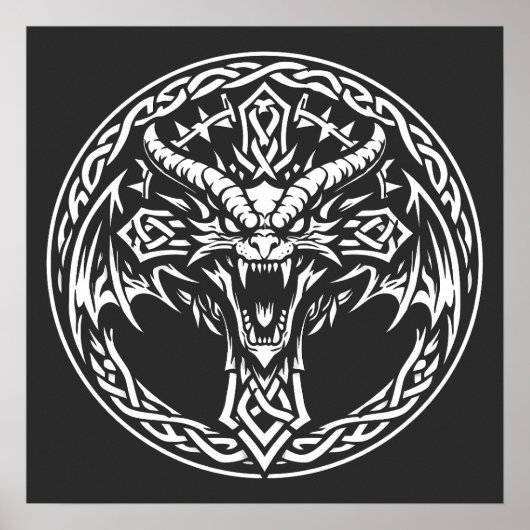 BurnsInHellによるケルト竜の紋章 ポスター (正面)