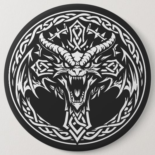 BurnsInHellによるケルト竜の紋章 缶バッジ (正面)