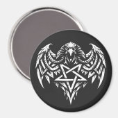 BurnsInhellによるスカルペンタグラムトライバル マグネット (正面/裏面)