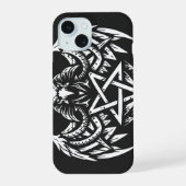 BurnsInhellによるスカルペンタグラムトライバル iPhone 15ケース (裏面)