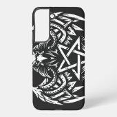 BurnsInhellによるスカルペンタグラムトライバル Samsung Galaxyケース (裏面)