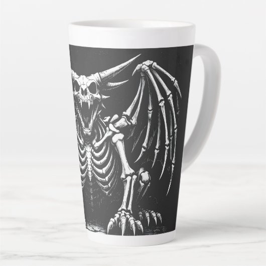 BurnsInHellによるスケルトンドラゴン カフェラテマグ (右アングル)